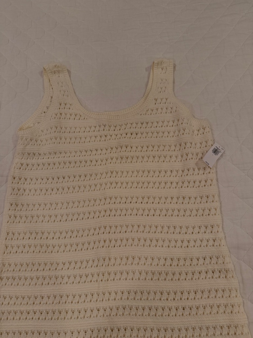 Old Navy Cream Crochet Midi Dress - Picture 2 of 4